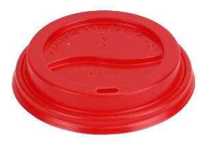 Pronto Red Dome Lid (Fits 10-24oz Cups) (1000 Per Case) - Pantree Food Service