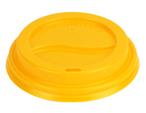 Pronto Yellow Dome Lid (Fits 10-24oz Cups) (1000 Per Case) (jit) - Pantree Food Service
