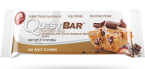 Quest Protein Bar Chocolate Chip Cookie Dough (Gluten Free) (12-60 g) (jit) - Pantree Food Service