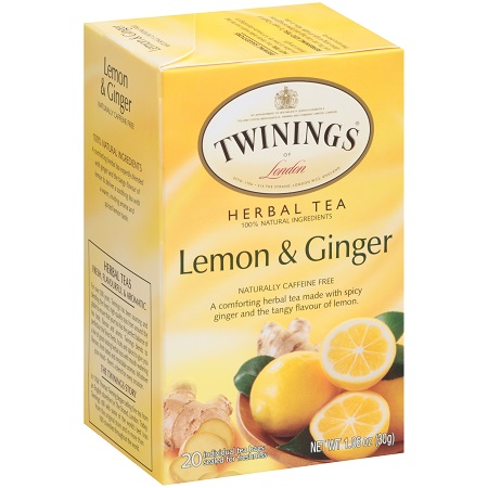 Twining's Lemon & Ginger Herbal Tea (6-20's) - Pantree Food Service