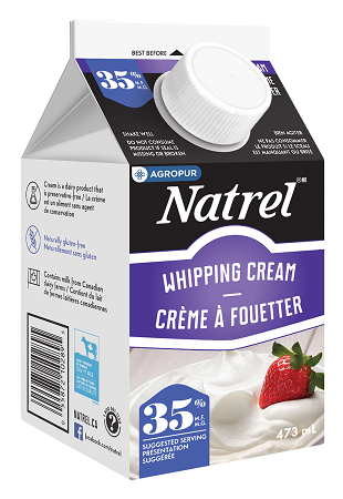 Natrel Whipped Cream 35% (473 mL) (jit) - Pantree Food Service