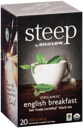 Bigelow Steep Organic Tea English Breakfast (6-20's) (jit) - Pantree Food Service