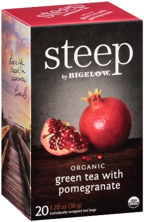 Bigelow Steep Organic Tea Green Pomegranate (6-20's) (jit) - Pantree Food Service