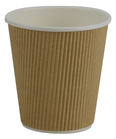 Pronto 10oz Kraft Hot Ripple Paper Cup (500 Per Case) (jit) - Pantree Food Service