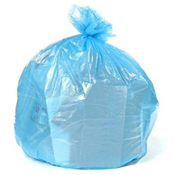 Garbage Bags - 35 x 47 Blue Recycling Strong Bio-Degradable Eco Logo Certified (200 Per Case) - Pantree Food Service
