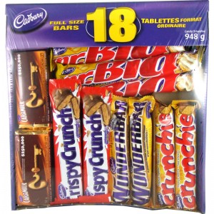 Cadbury Full Size Bars Variety Pack (18 Bars) - Pantree Food Service