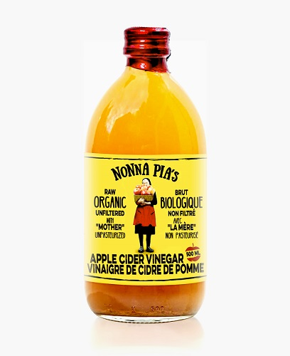 Nonna Pia's Organic Unfiltered Apple Cider Vinegar (Raw, Vegan) (6-500 mL) - Pantree Food Service