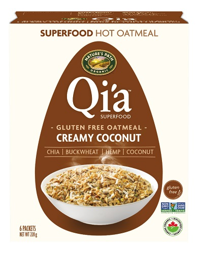 Nature's Path Qia Superfood Pure Oats Oatmeal Creamy Coconut (Organic, Gluten Free, Non-GMO, Kosher) (6-228 g (36 Packets)) (jit) - Pantree Food Service