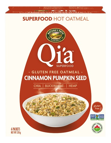 Nature's Path Qia Superfood Pure Oats Oatmeal Cinnamon Pumpkin Seed (Organic, Gluten Free, Non-GMO, Kosher) (6-228 g (36 Packets)) (jit) - Pantree Food Service