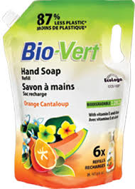 Biovert Liquid Hand Soap Orange/Cantaloup Refill (4-2 L) (jit) - Pantree Food Service