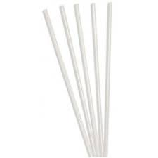 8 Inch Stone Clear Plastic Milkshake Straw Unwrapped (250 per box) - Pantree Food Service