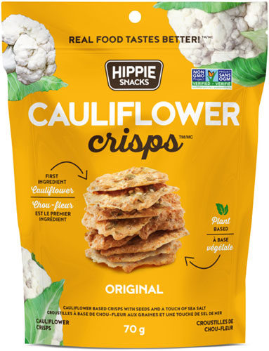 Hippie Snacks Cauliflower Crisps Original (Gluten Free, Non-GMO, Vegan) (12-70 g) - Pantree Food Service