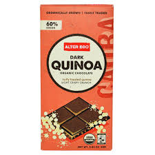 Alter Eco Dark Organic Chocolate Bars  Quinoa 60% (Toasted Quinoa) (Organic, Fair Trade) (12 - 80 g) (jit) - Pantree Food Service