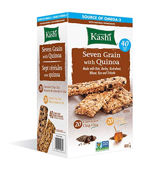 Kashi Seven Grain with Quinoa Bars - Variety Pack (40 Bars) - Pantree Food Service