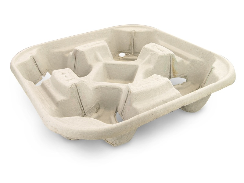 Ecotainer 4 Coffee Cup Carrier Trays (360 Per Case) - Pantree Food Service