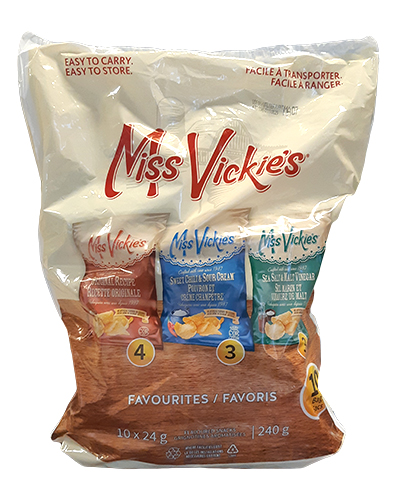 Miss Vickie's Variety Mix (4 Original, 3 Sweet Chili Sour Cream, 3 Sea Salt Malt Vinegar) - Single Serve (10-24 g) (jit) - Pantree Food Service