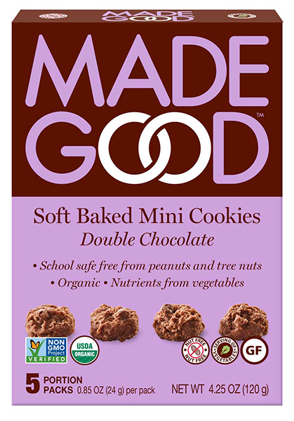 Made Good Soft Baked Mini Cookies Double Chocolate (Case: 30-24 g) - Pantree Food Service