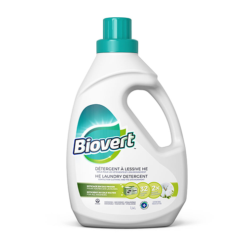 Biovert Laundry Detergent Liquid HE Fresh Cotton (32 Loads) (6-1.4 L) (jit) - Pantree Food Service