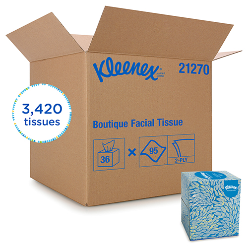 Kleenex Facial Tissues Boutique Uprights (36x90) - Pantree Food Service