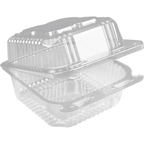 6" Clear Plastic Clamshell Container (5.75" x 6" x 3") (500 Per Case) (jit) - Pantree Food Service