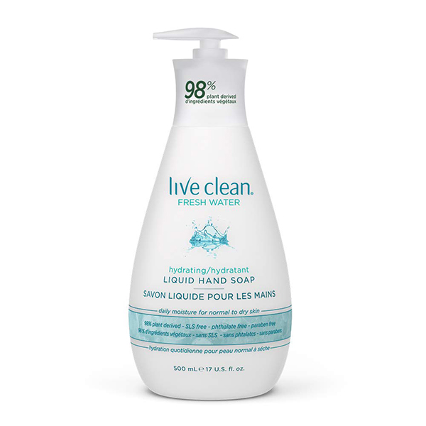 Live Clean Fresh Water Hydrating Liquid Hand Soap ( 6-500 mL) - Pantree Food Service