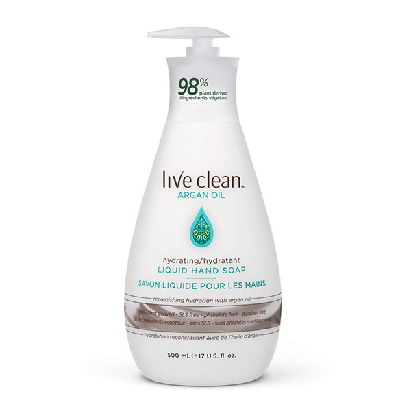 Live Clean Hydrating Liquid Hand Soap Argan Oil (6-500 mL) (jit) - Pantree Food Service