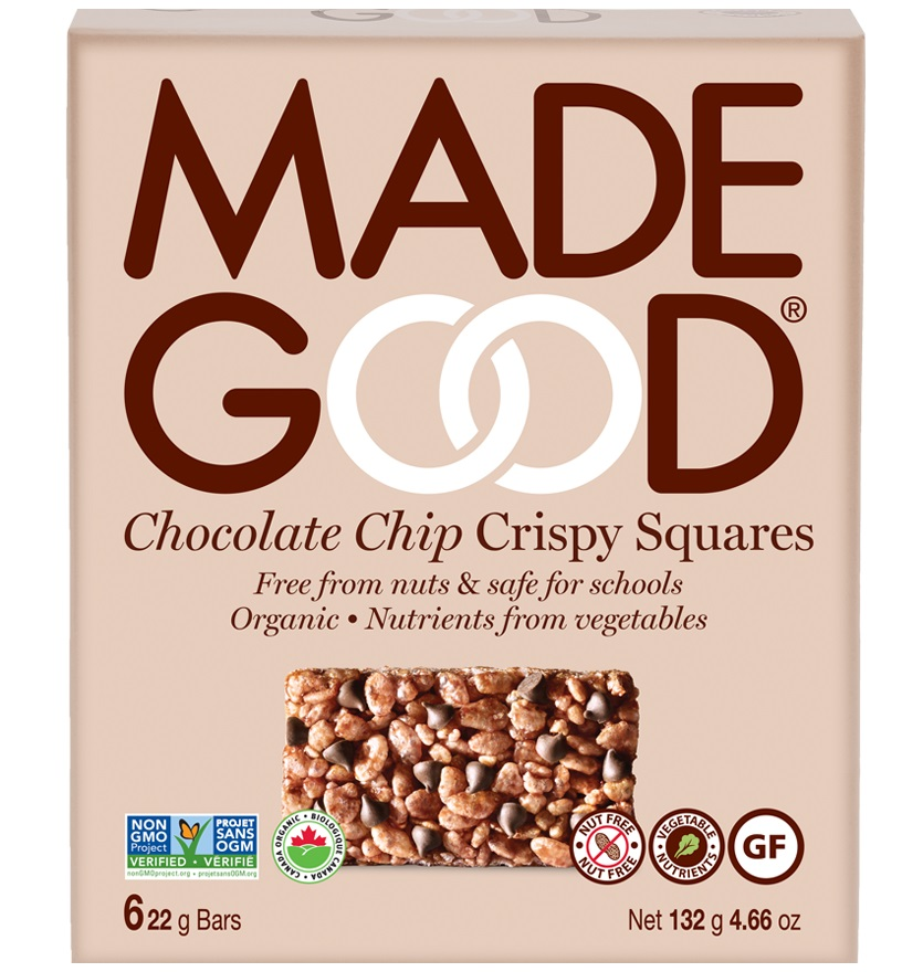 Made Good Chocolate Chip Organic Crispy Squares (6-6 x 22 g (36 Bars)) - Pantree Food Service