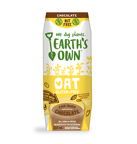 Earth's Own Oat Milk Chocolate UHT (Gluten Free, Non-GMO, Nut Free, Dairy Free, Soy Free, Vegan) (24-250 mL) (jit) - Pantree Food Service