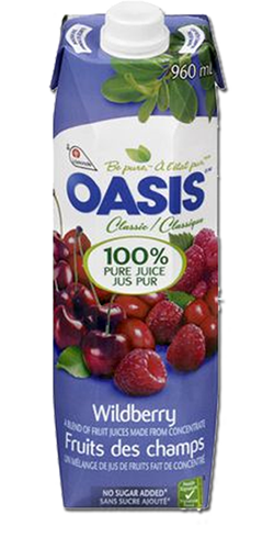 Oasis 100% Wildberry Juice (12-960 mL) (jit) - Pantree Food Service