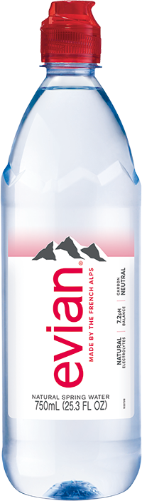 Evian Natural Spring Water Sport Cap (Plastic Bottle) (12x750 ml) - Pantree Food Service