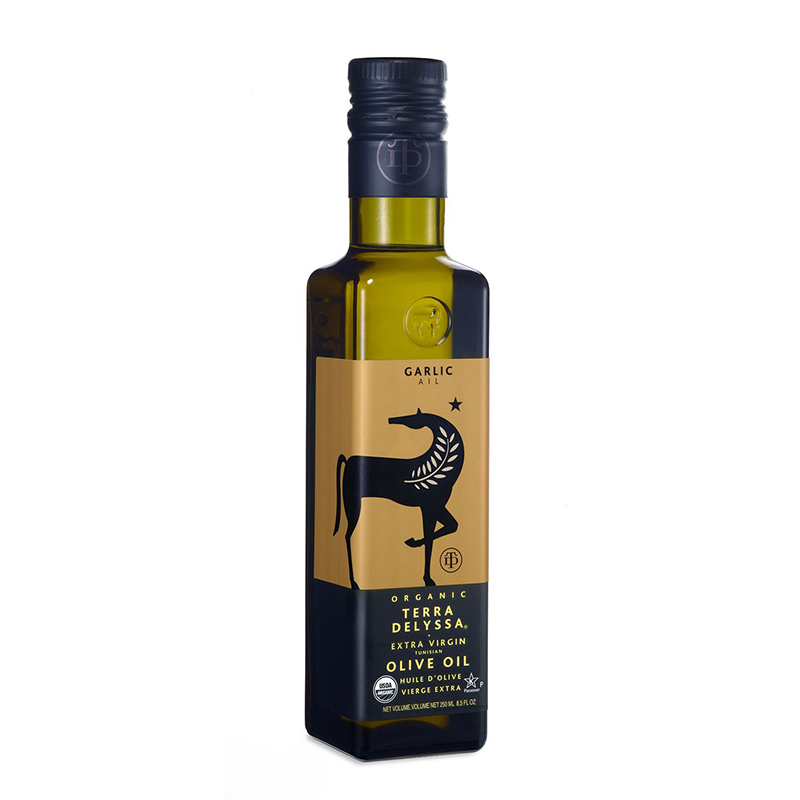 Terra Delyssa Organic Extra Virgin Olive Oil infused with Garlic (6-250 mL) (jit) - Pantree Food Service