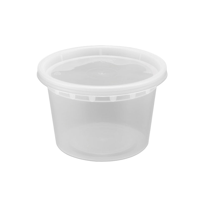 Plastic Deli Container 16oz Soup Combo PP Heavy  (240 Per case) (jit) - Pantree Food Service