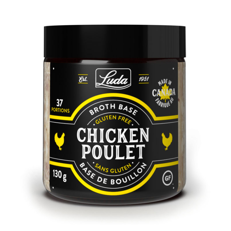 Luda Chicken Broth Base (Gluten Free, Peanut Free) (8-130 g) - Pantree Food Service