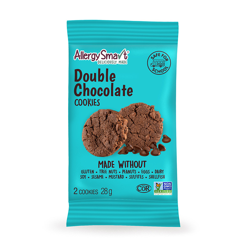 Allergy Smart -Double Chocolate Cookies - 2-Pack (15x28g) - Pantree Food Service