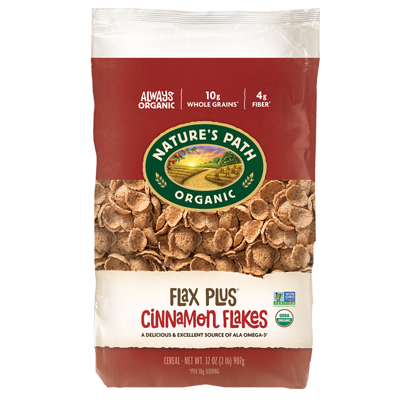 Nature's Path Eco-Pack Cereal Flax Plus Cinnamon Flakes (6-907 g) (jit) - Pantree Food Service