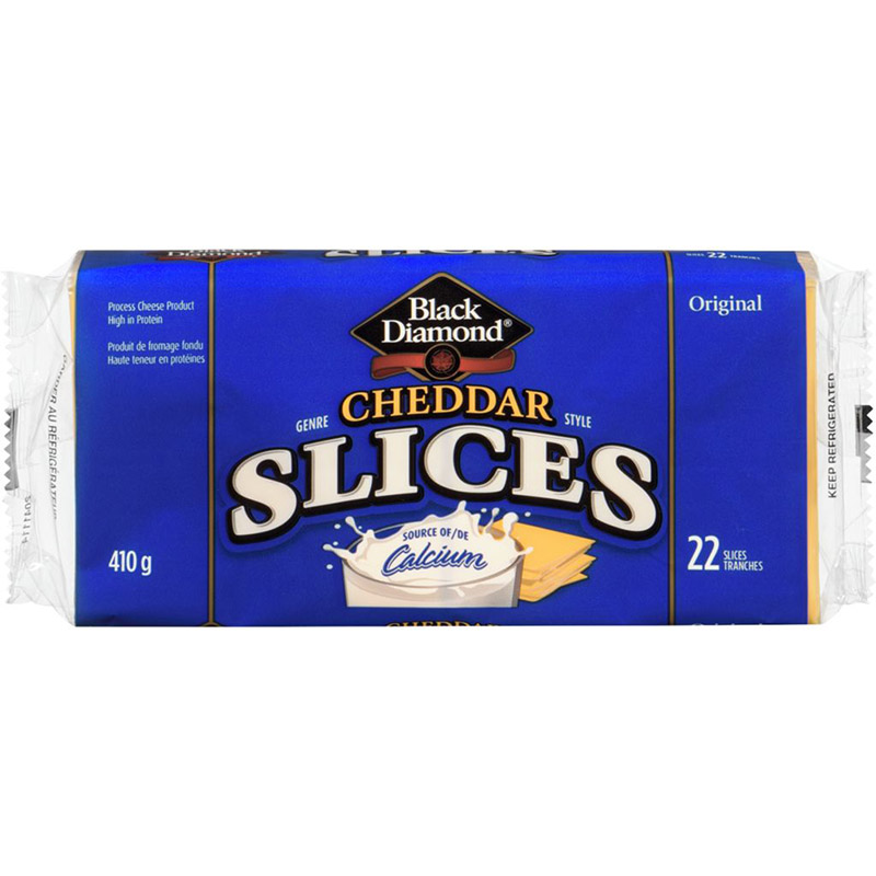 Black Diamond Cheddar Cheese Slices (24-410 g) (jit) - Pantree Food Service