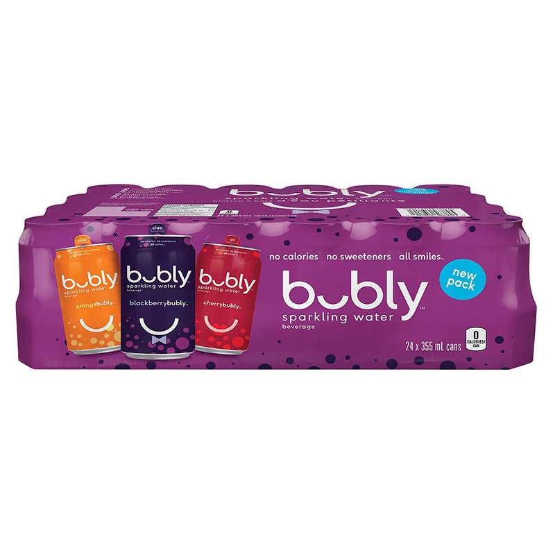 Bubly Variety Pack - Orange, Blackberry, Cherry - (24x355ml) - Pantree Food Service