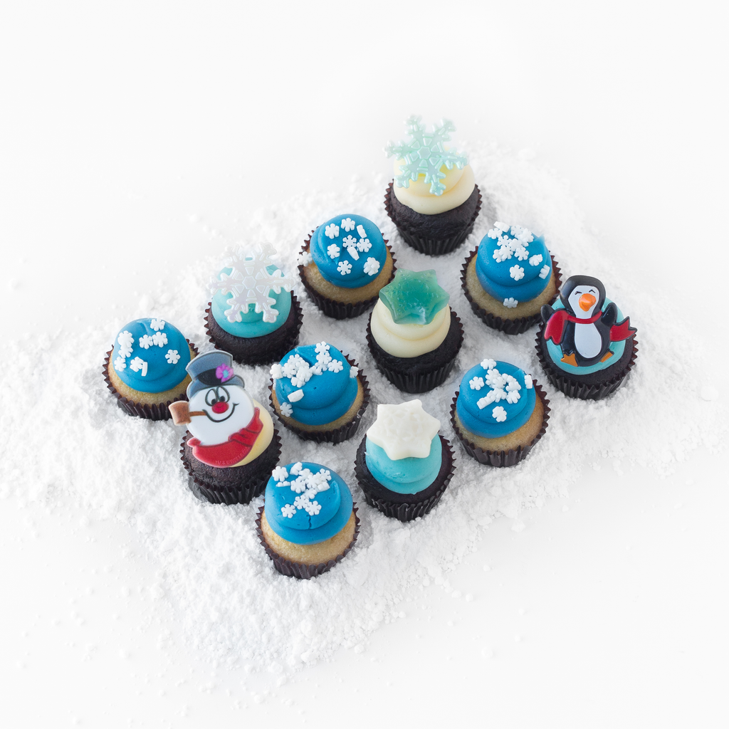 Sullivan & Bleeker Baking Co. Let It Snow Dozen Mini Cupcakes (Nut Free) (12 Mini Cupcakes) (jit) - Pantree Food Service