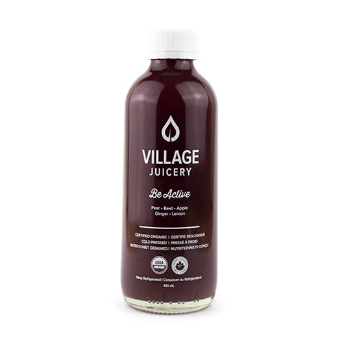 Village Juicery Cold Pressed Juice Be Active Day Shelf Life (Refrigerated, Organic, Non-GMO, Raw) 410mL (fresh)