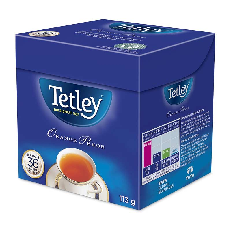 Tetley Tea Orange Pekoe (1-36 ea) (jit) - Pantree Food Service