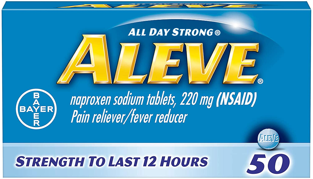 Aleve 220 mg Naproxen Sodium (1 - 50 Tablet Bottle) (jit) - Pantree Food Service