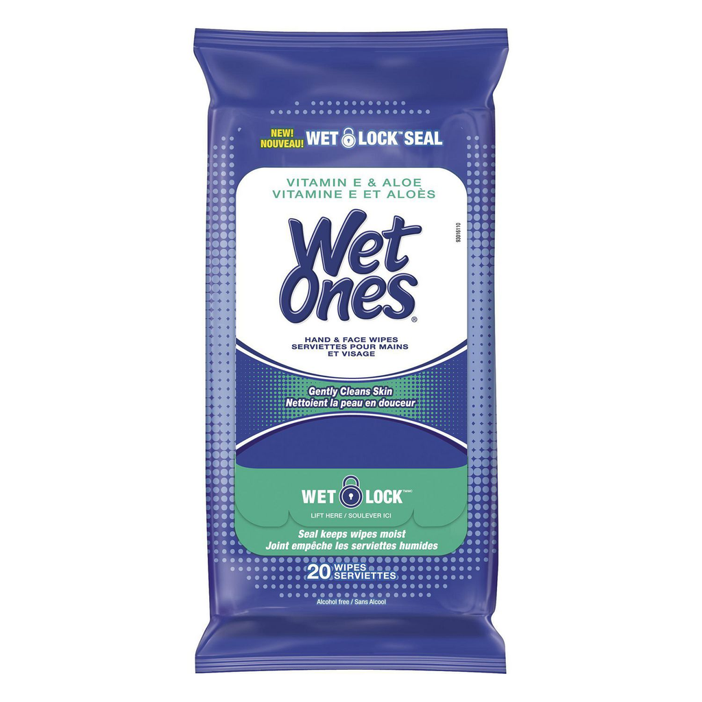 Wet Ones Travel Pack  - Vitamin E & Aloe (10 - 20 Pack) (jit) - Pantree Food Service