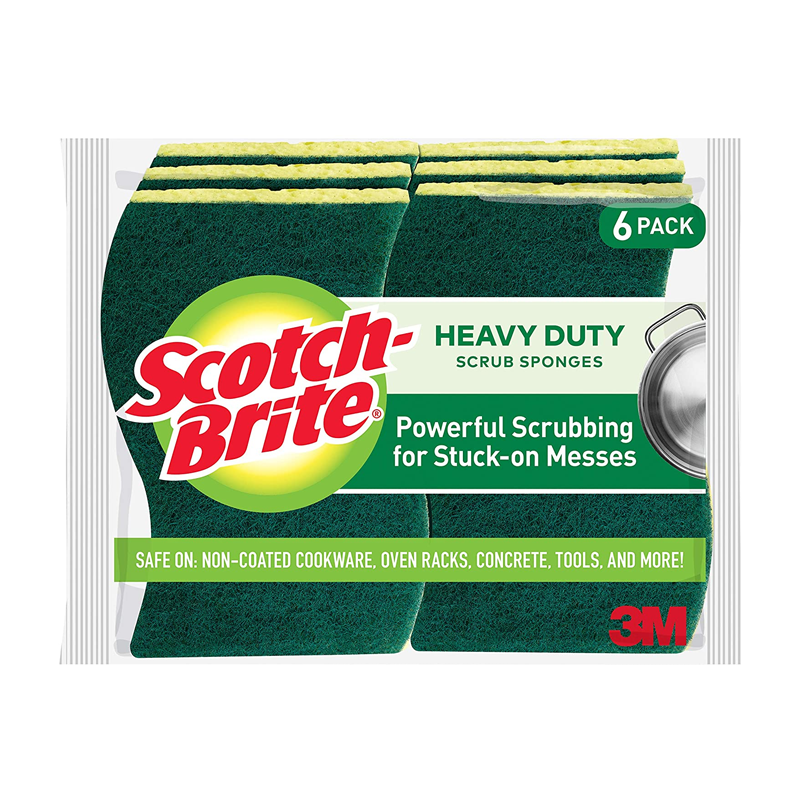 3M Scotch-Brite Heavy Duty Scrub Sponge ( 8-6 ea) (jit) - Pantree Food Service