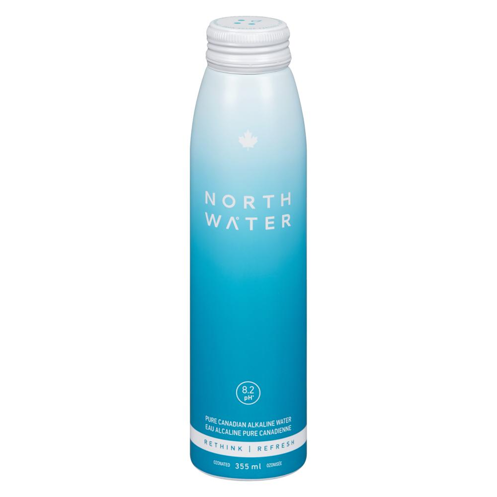 North Water Canadian Alkaline Spring Water in 100% Aluminum Bottle (24-355 mL) (jit) - Pantree Food Service