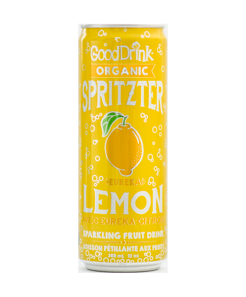 GoodDrink - Organic Spritzer - Eureka Lemon (12x355ml) - Pantree Food Service