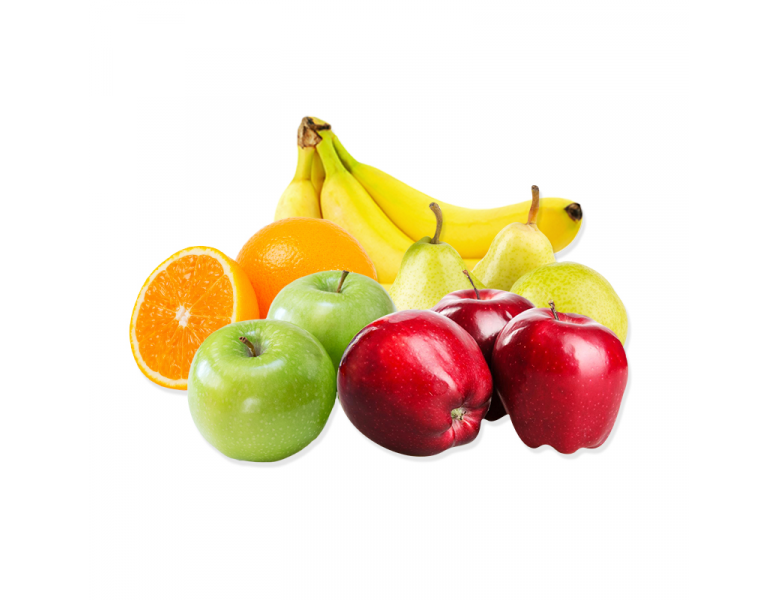 Assorted  Fruit Case - Large - Option B (60 Pieces Per Case (6 lbs Bananas, 12 Oranges, 12 Royal Gala Apples, 12 Red Delicious Apples, 6 Honeycrisp, 6 Bosc Pears, 6 Green Pears)) (jit) - Pantree Food Service