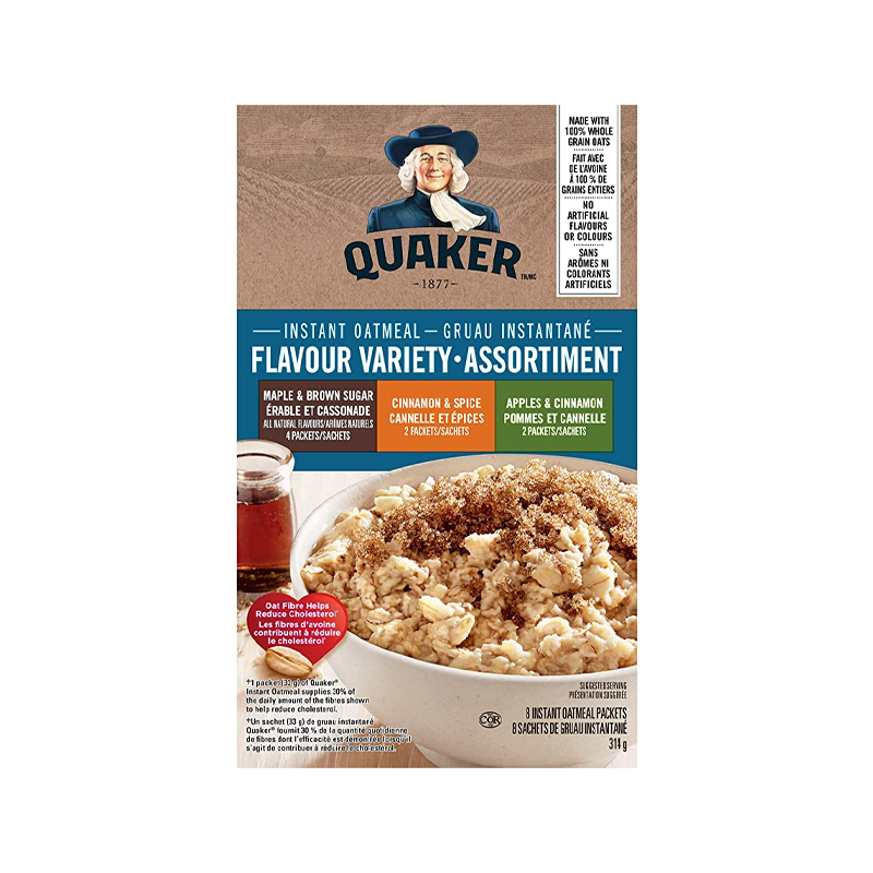 Quaker Instant Oatmeal Variety Pack (12-314 g) (jit) - Pantree Food Service