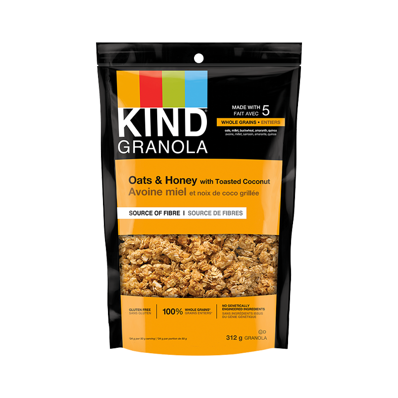 Kind Oats & Honey with Toasted Coconut Granola ( 6-312 g) (jit) - Pantree Food Service