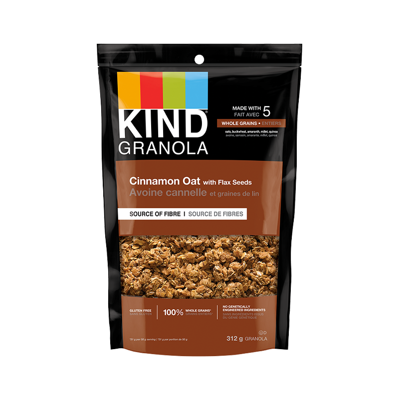 Kind Cinnamon Oat with Flax Seeds Granola ( 6-312 g) (jit) - Pantree Food Service