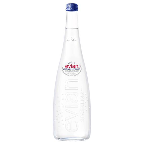 Evian Sparkling Spring Water (CARBONATED) (12-750 ml) - Pantree Food Service